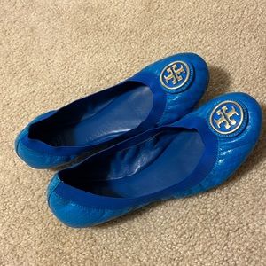 Tory Burch flats with gold detail